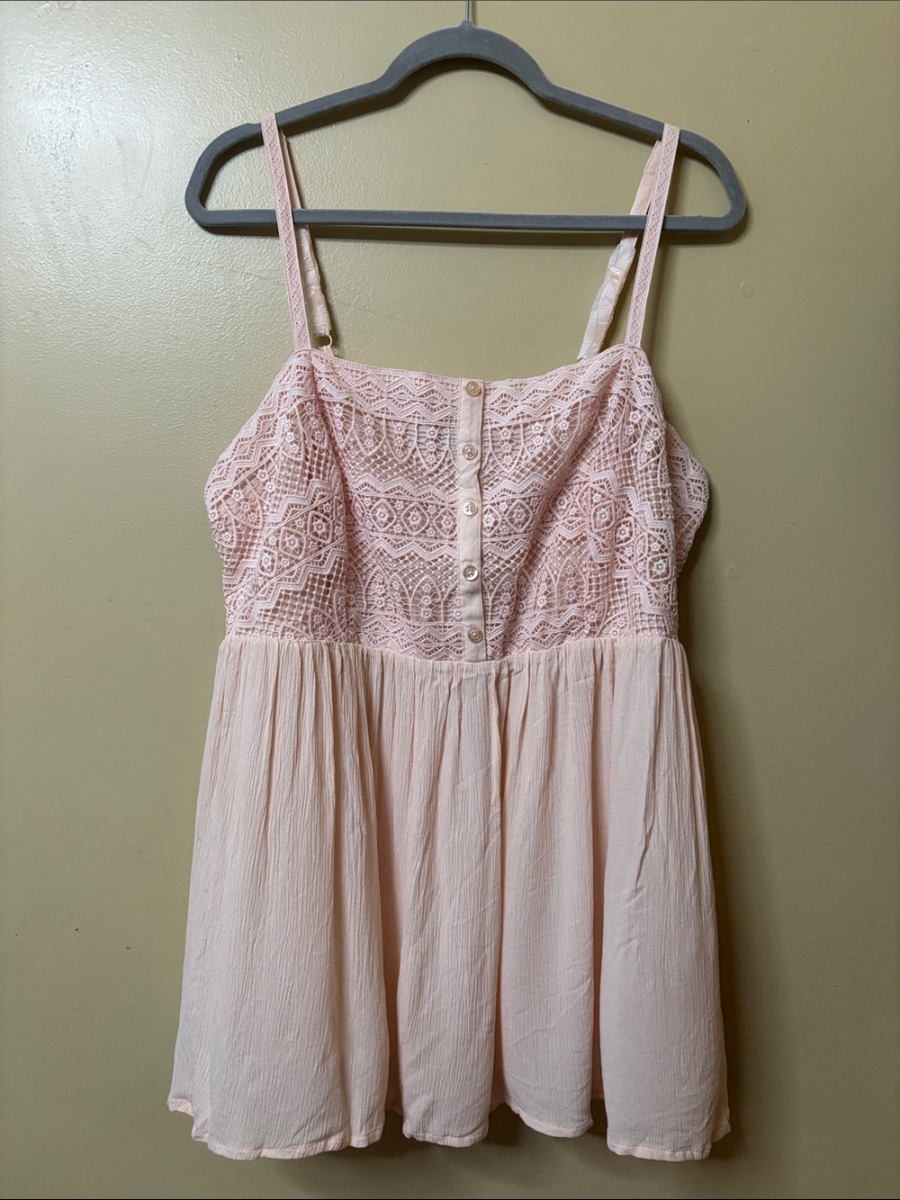 torrid light pink babydoll top